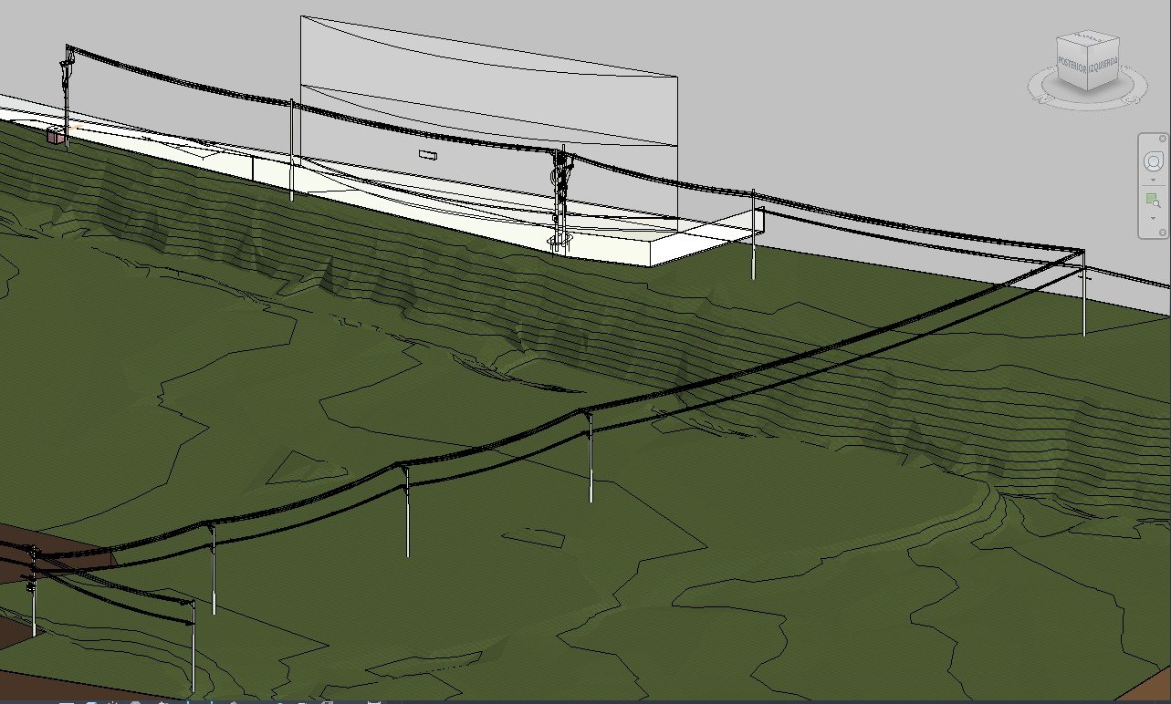 Modelo BIM Arena Bonita — acometida eléctrica exterior